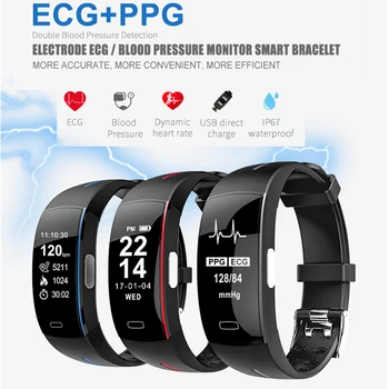 

DeaGea P3 ECG PPG Smart Watch Blood Pressure Heart Rate Monitor Pedometer Sports Bracelet Smartwatch IP67 for IOS Android Xiaomi