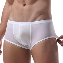 Sexy Underwear Mens Boxers Briefs Fashion Model Cuecas Men Homme Boxer Shorts Elastic Waist Male Translucent Breathable Panties
