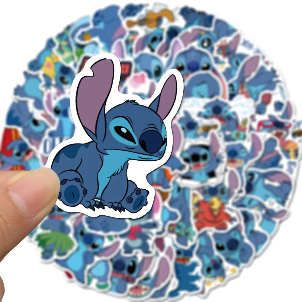 

50 pcs Stitch Stickers for Car Styling Bike Motorcycle Phone Laptop Travel Luggage Cool Funny Sticker JDM Decal