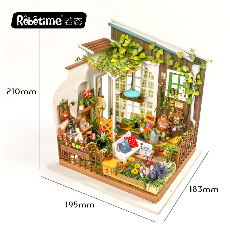 

Robotime 3D Jigsaw Puzzle Assembled Model Handmade DIY Hut Birthday Gift Girl'S Miller Sunny Garden