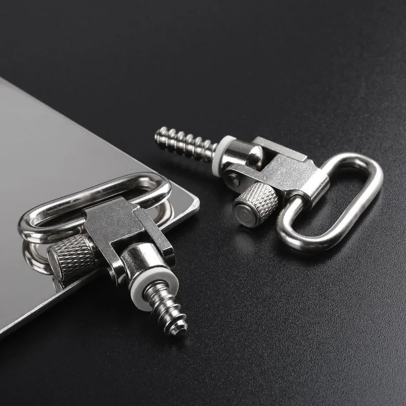 1pair Steel Metal Strap Quick Detach Sling Swivels Stud 1 '' Hunting Accessories Kit For Rifle Hunting Rifle W / Sling Screws