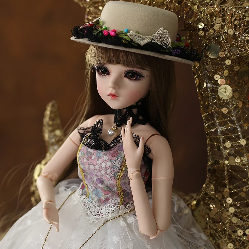 UCanaan 1/3 BJD Doll 18 Ball Jonited Dolls With Upgraded Makeup Full Outfits Princess Dress Girls Toys Gifts For Children 11