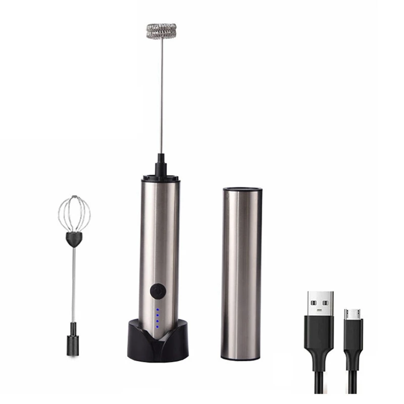 Milk Frother Handheld Electric Whisk,coffee Frother Usb Rechargeable 3