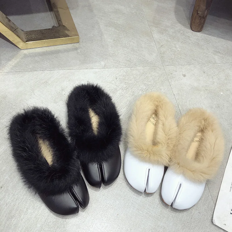 

Shallow Mouth Slip On Shoes For Women Solid Round Toe Flats 2019 Fashion Women's Loafers Fur Autumn Slip-on Casual Big Dress