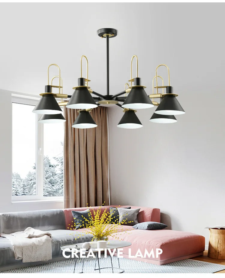 Nordic simple bar hanging lamp colored Pendant Light restaurant, bedroom, bedside lights, modern art and creative lighting
