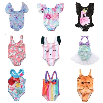 

Beachwear Bath Suit Children Swimsuit Baby Girl Swimwear Summer Girl Kid Swimwear Cartoon Swimming Bikini One-Piece Bodysuit