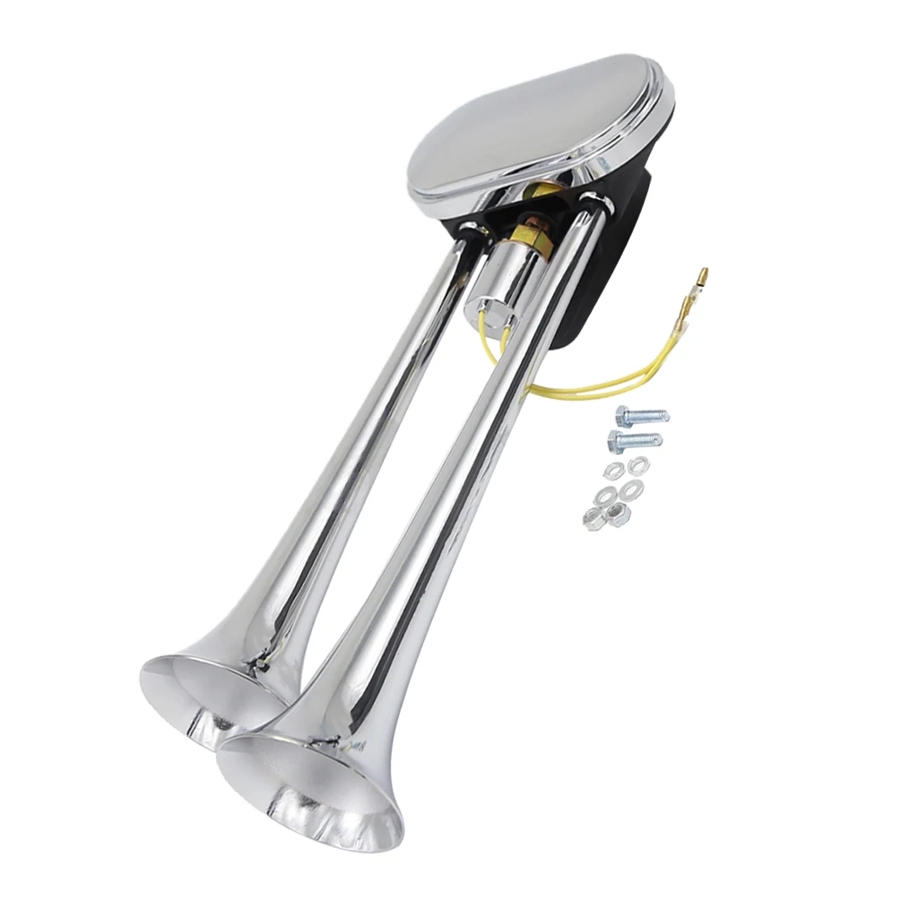 Dual / Double Trumpet Air Horn 12 V 150dB Car Truck RV Train Boat Loud