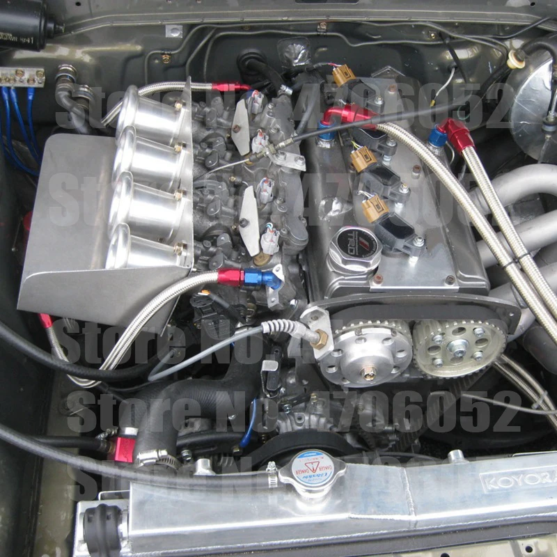 Для AE86 для Королла GTS скоростной стек 20 в 4AG ITB/ITBs Air Horn Funnel Silver EK #|Детали
