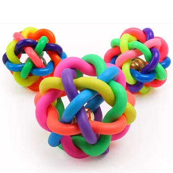 

Rubber Small Dog Toy Ball Teeth Squeak Tough Interactive Soft Dog Toys Indestructible Bite Resistant Chien Jouet Pet Shop XX60DT
