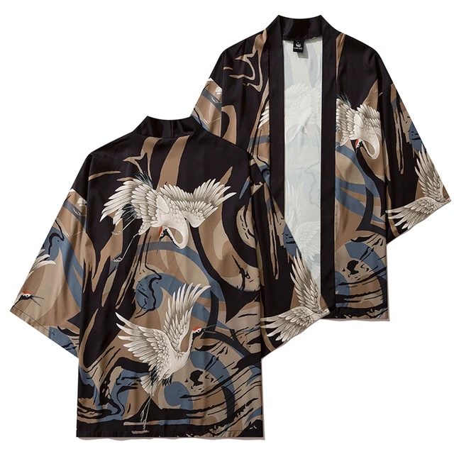 Bebovizi Japanese Style Cat Samurai Kimono Streetwear Men Women Cardigan Japan Harajuku Anime Robe Anime Clothes 2020 Summer 6313
