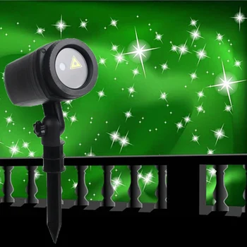 

Thrisdar Starry Star Christmas Laser Projector Lamp Green Outdoor Garden Lawn Landscape Star Blinking Laser Spotlight Lamps