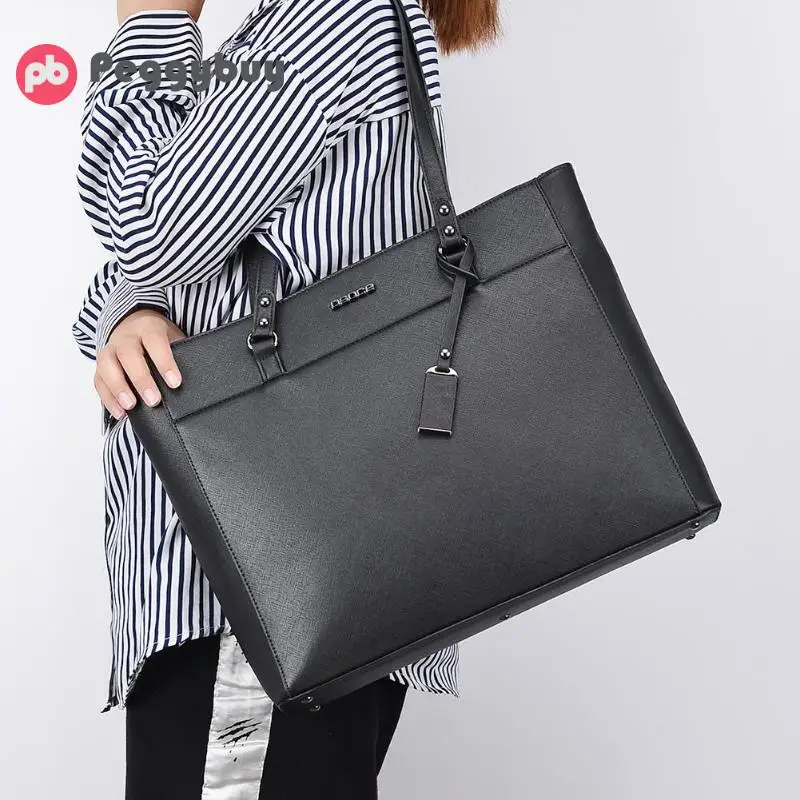

Simple PU Leather Women Shoulder Bag Pure Color Office Totes Travel Handbag Working Handbags School Travel Bag Big Capitaty
