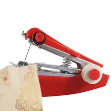 Mini Machine à coudre Portable à commande manuelle, outils de couture créatifs d'extérieur simples, maison voyage, petite broderie couleur aléatoire #35
