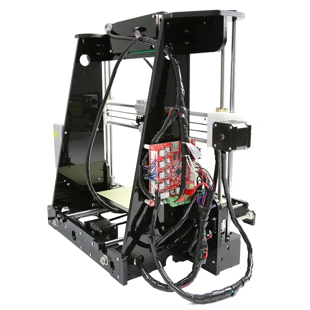 Удобный DIY 3d принтер печатная машина акриловая рамка механический набор для печати 3 материалов ЖК-нить алюминиевая структура