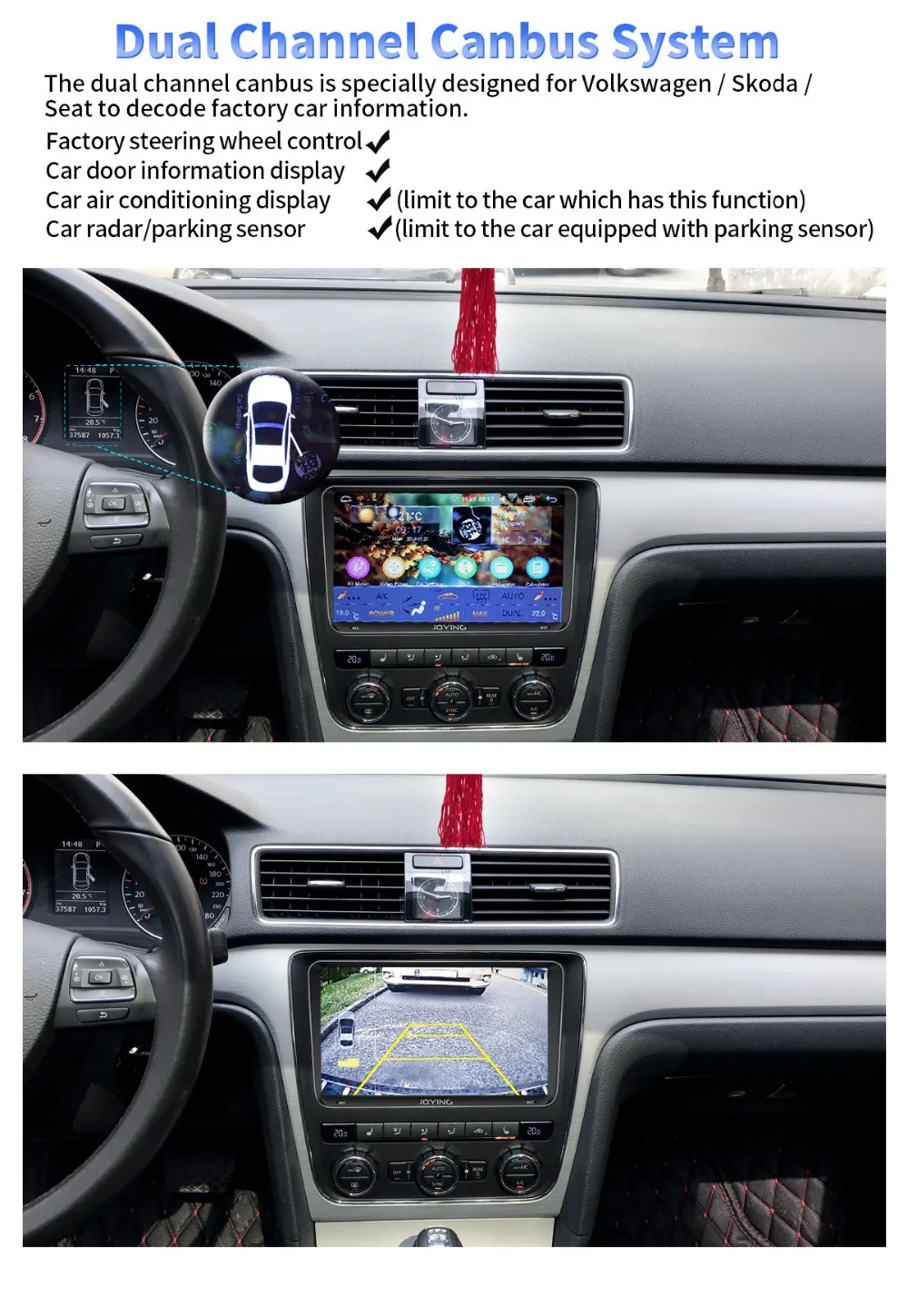 Top JOYING 2 din car radio Android 8.1 Octa Core support 4G/DSP/Fast Boot 9" autoradio SWC for VW/Volkswagon Passat/ Golf/Seat/Skoda 20