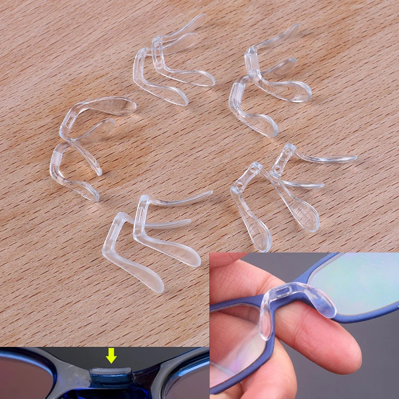 Multi Style U Shape Silicone Anti-Slip Nose Pads Eyeglass Sunglasses Stick On Pad Eye Glasses 2 Pcs