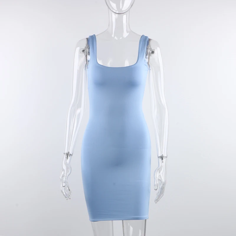 Sleeveless Bodycon Basic Mini Dress