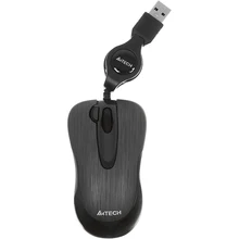 Мышь A4 V-Track Padless N-60F черный оптическая(1000dpi) USB2.0 для ноутбука(3but