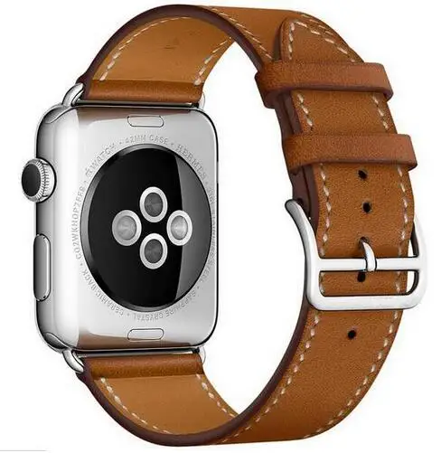 Ремешок для часов Apple Watch Series 4 3 2 1 ремешок для Iwatch 38 мм 42 мм браслет умные аксессуары наручные для Apple Watch полосы 44 мм - Цвет ремешка: new-Brown