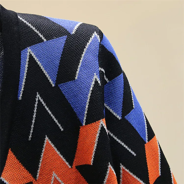 Мода Argyle вязаный кардиган куртка Женский Свободный корейский ленивый стиль длинный рукав свитера женские тонкие вязаные кардиганы пальто
