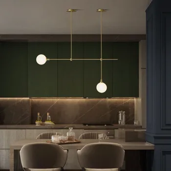 

Nordic Modern glass ball LED pendant light lamp copper Hoop Hanglamp bedroom cafe Restaurant bar indoor lighting fixtures Decor