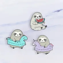 От производителя Горячая подарок Bradypod креативная масляная капля брошь мультфильм значки с животными булавка брошь аксессуары