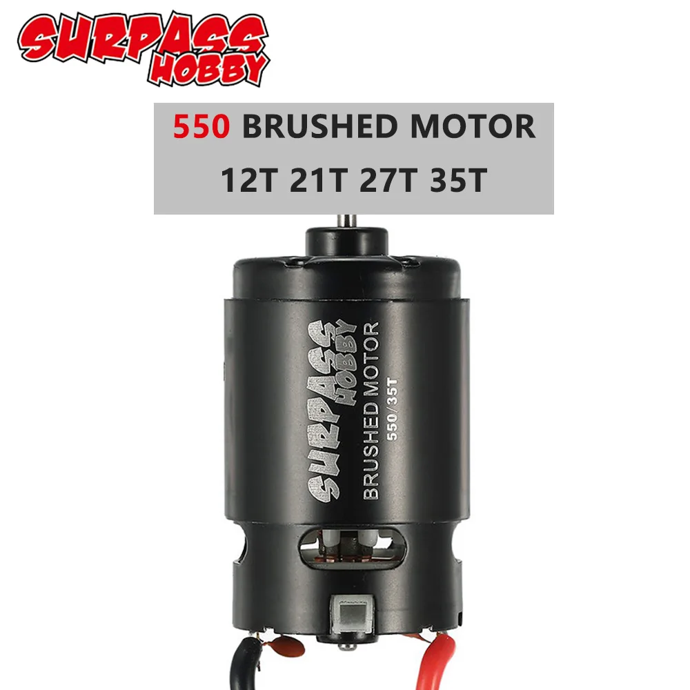 SURPASS HOBBY 550 Brushed Motor 12T 21T 27T 35T for 1/10 1/12 RC Car HSP HPI Wltoys Kyosho TRAXXAS Crawler Off-road Climbing