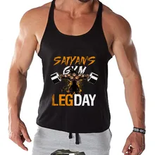 Брендовые майки для фитнеса, мужская рубашка без рукавов с Драконий жемчуг, майки, топы для бодибилдинга, спортзала, леггинсы, с принтом, для тренировок, хлопок, мужской жилет