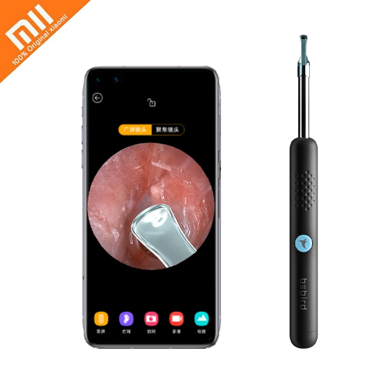 Xiaomi Bebird R1-recogedor de orejas inalámbrico, endoscopio de alta precisión, Mini cámara, boroscopio otoscopio, 300W