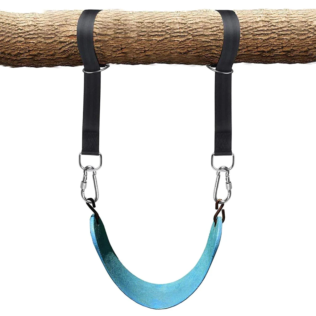 200KG Bearing Load Hanging Belt T-bar Strap Dumbbell Barbell Rope Handles Strap Tree Swing Hook Ring Connecting Belt