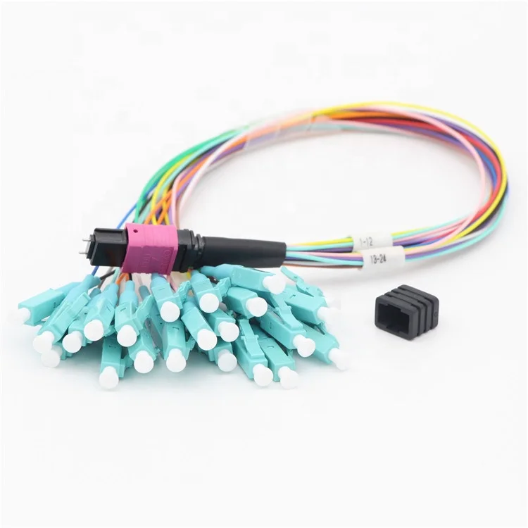 

OM4 MPO to LC 24 Cores Fiber Optic Patch Cord Cables 3M 5M Telecom Optical Fiber Jumper