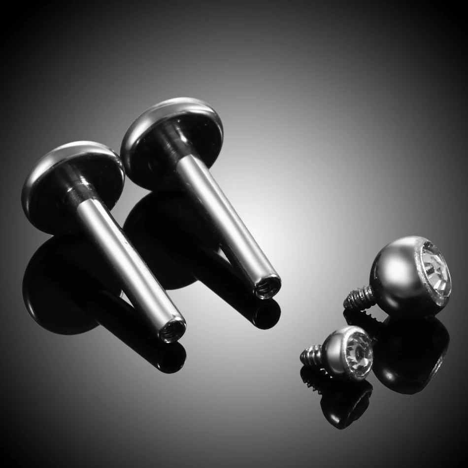 10Pcs/20Pcs/50Pcs G23 Titanium Labret Piercing Internal & External Design Lip Piercing Labret Stud Cartilage Helix piercing jewelry body piercing earrings ear piercing jewelry metal jewelry body piercing jewelry body jewelry