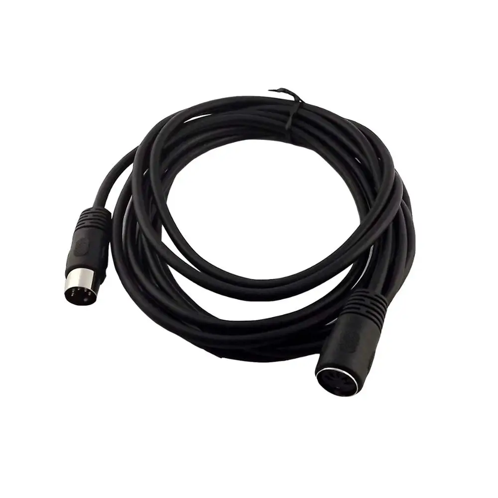 

10PCS DIN MIDI 5 Pin Male to Female Audio Tape Recorder Amplifier Extension Connector Cable 0.5M/3M