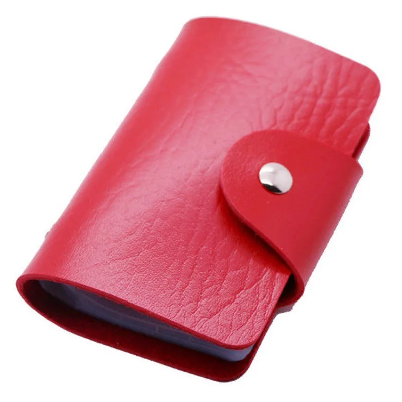 

12 Bits Credit ID Card Cover Holder Fashion Women Men Organizer Wallet PU Leather Hasp Passport Driver's License Slots Pocket