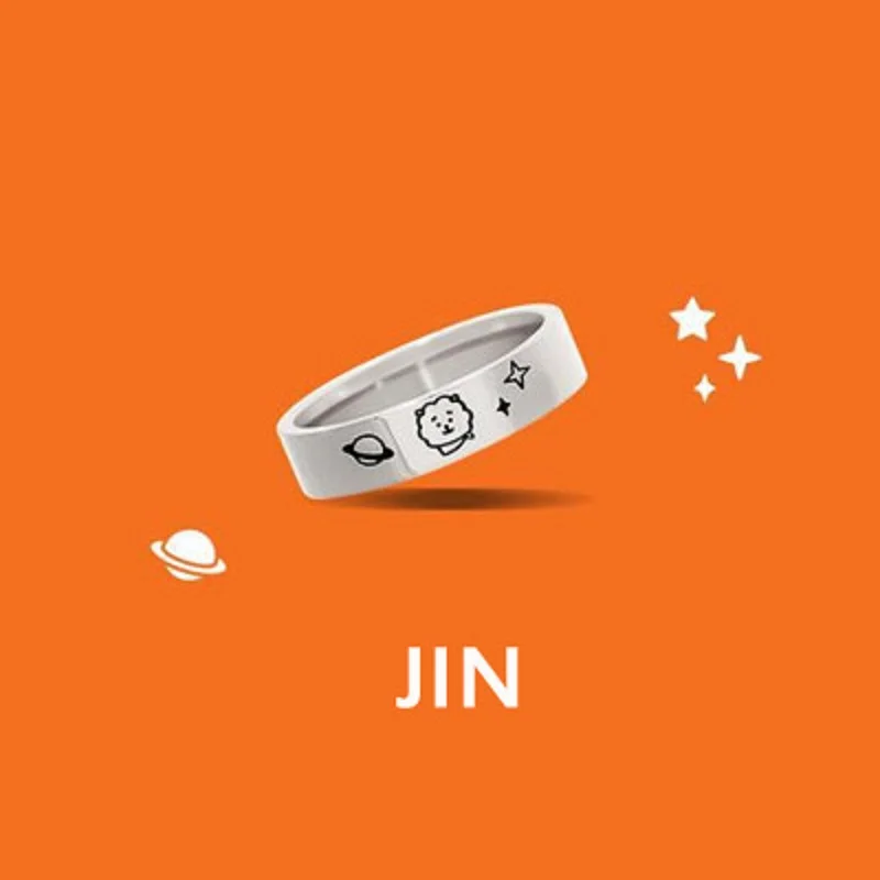 Bangtan мальчики персонализированные милый мультфильм кольцо для женщин мужчин ювелирные изделия Bangtan аксессуары
