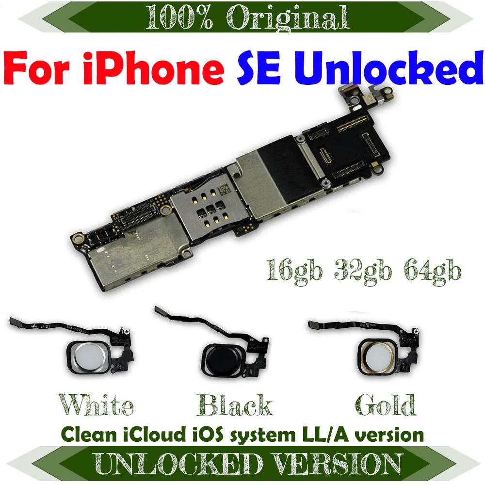 Материнская плата для iPhone 5 SE 100% разблокированная пластина материнская с чипами