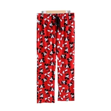 Женские штаны для сна, Осенние хлопковые фланелевые свободные штаны с героями мультфильмов, мужские и женские длинные штаны для сна