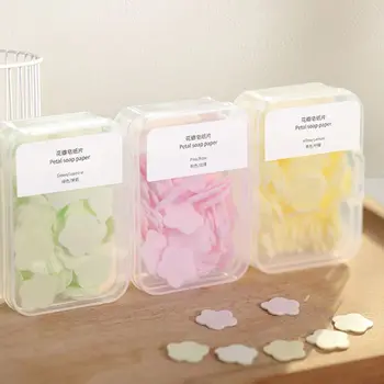 

3 Box Travel Portable Disposable Soap Petals Flakes Hand Washing Cleaning Bath Toiletry Scented Paper Sheets Slice