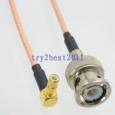 

DHL/EMS 50 Sets RG316 BNC plug pin to SMB plug pin Right angle RF Jumper pigtail Cable 6inch -C1