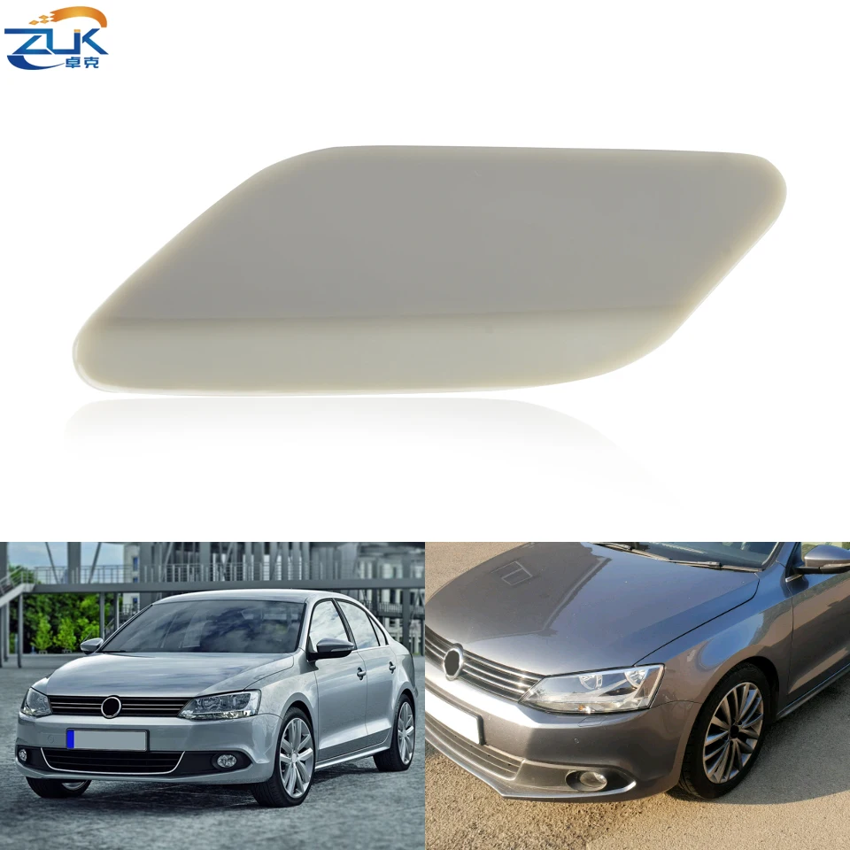 Zuk Unpainted Front Headlight Washer Nozzle Cover For Vw Jetta Iv 2011