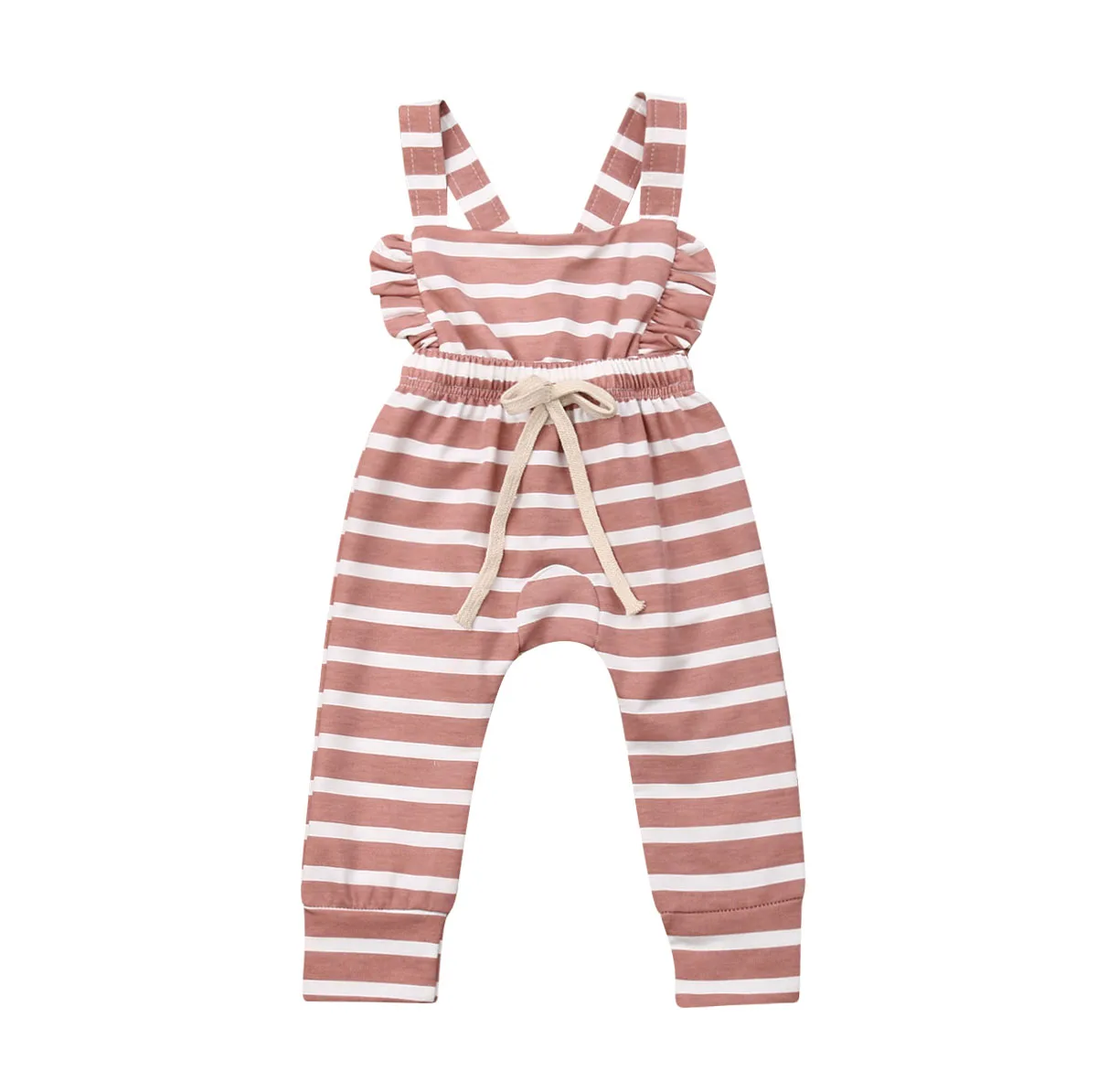 Striped Pudcoco комбинезон для новорожденных девочек в полоску, комбинезон, штаны мягкий хлопковый домашний наряд, костюм для детей от 0 до 3 лет - Цвет: Striped