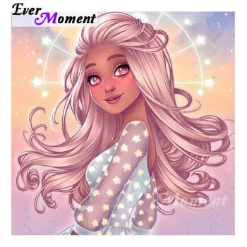 

Ever Moment Diamond Painting Cross Stitch Cartoon Girl Full Square DIY Mosaic Hobby Handicrafts Painting Coloring Gifts 4Y1354