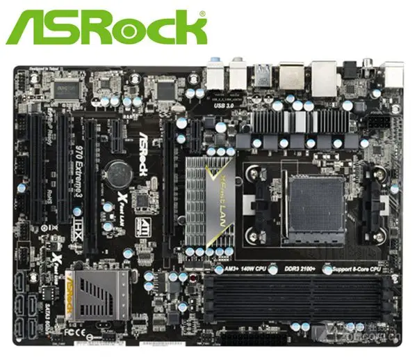 Настольная Материнская плата ASRock 970 разъем extreme me3 AM3 + DDR3 для процессоров AMD