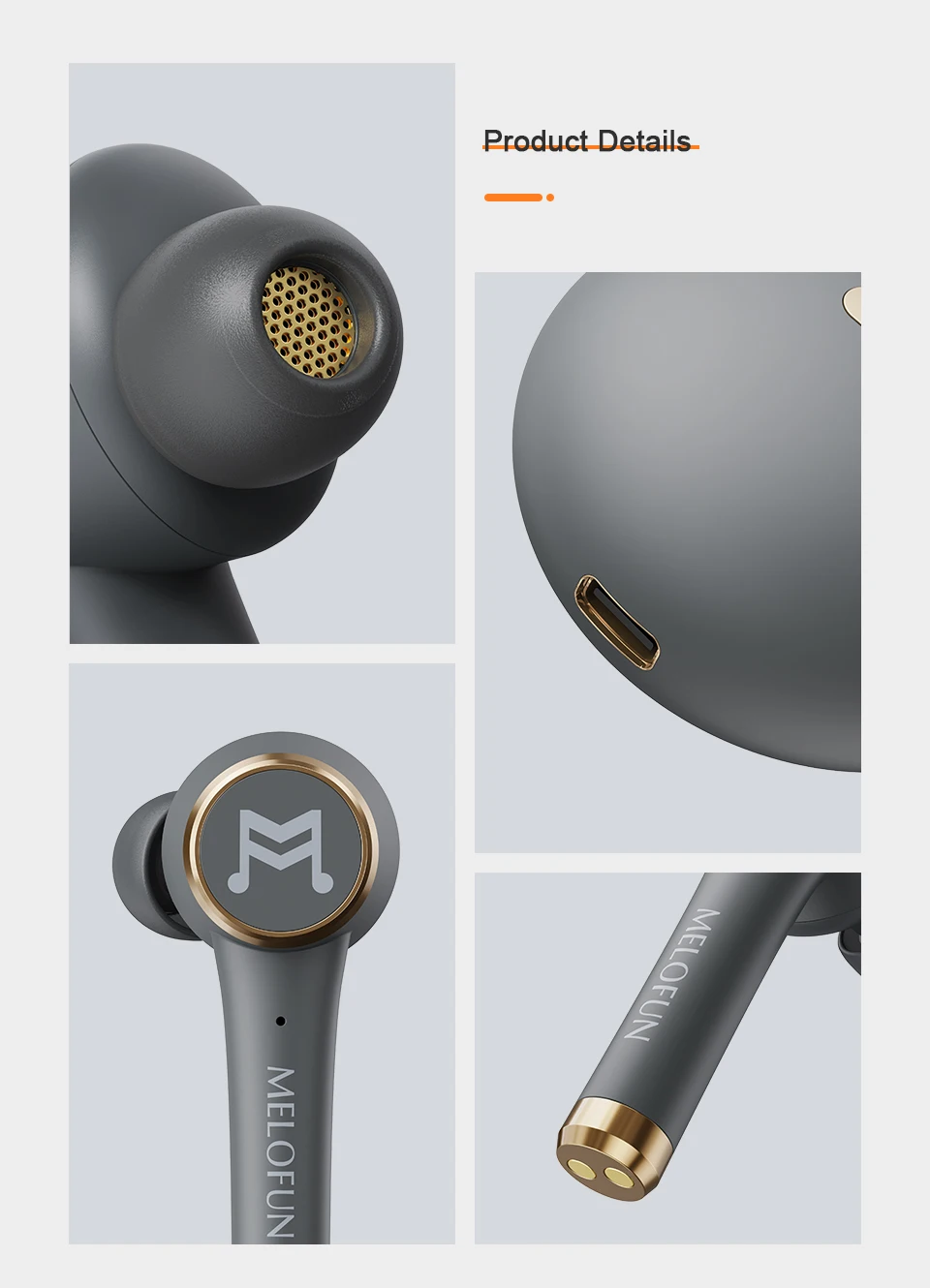 Melofun PowerPods Deep Bass Bluetooth 