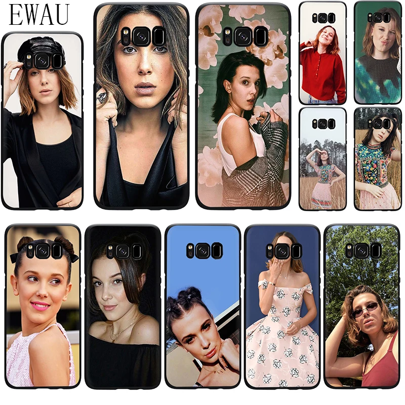 

EWAU Millie Bobby Brown Silicone phone case for Samsung S6 S7 Edge S8 S9 S10 Note 8 9 10 plus S10e M10 M20 M30 M40