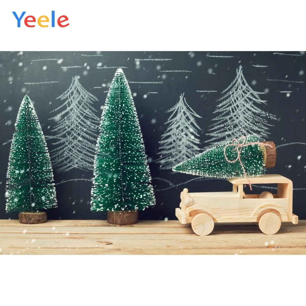 

Yeele Christmas Tree Blackboard Wood Car Backdrop Baby Portrait Custom Vinyl Photography Background For Photo Studio Photophone