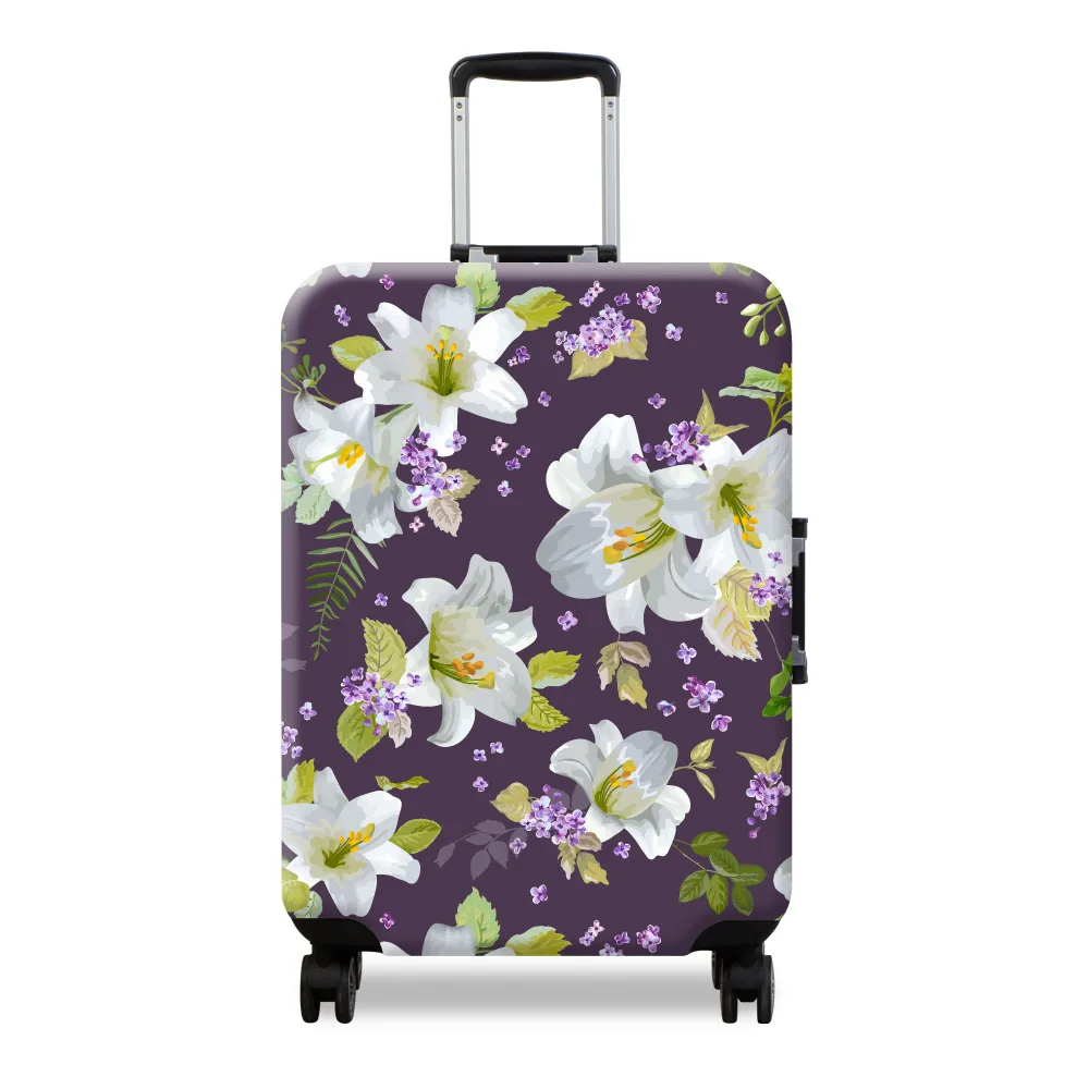 Luggage Cover Travel Case Cover for 29 to 32 inch Luggage Protector Cases  For Outdoor Travel Business Fashion Trendy Initial Name A To Z Gold Letter  Flower Print Graphic Pattern for Men