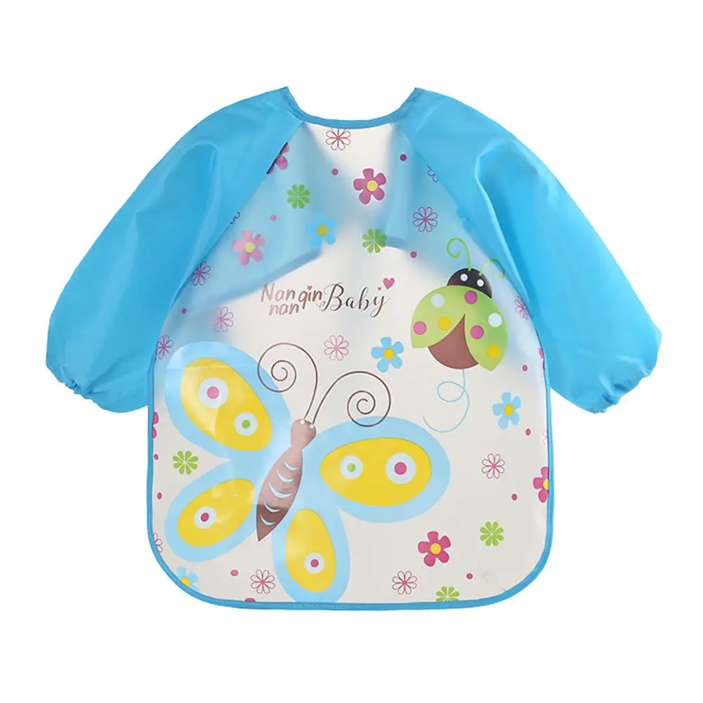 0-3Y Baby Bibs Cute Cartoon Animals Waterproof Colorful Children Bib Full Sleeve Bibs Children Apron Long Sleeve Feeding Bibs newborn socks for babies