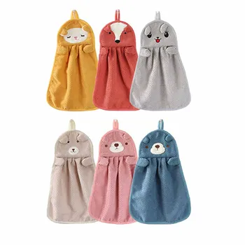 

6 Pack Hand Bath Towel Kitchen Towels with Convenient Hanging Loop Machine Washable Ultra Absorbent Fast Drying