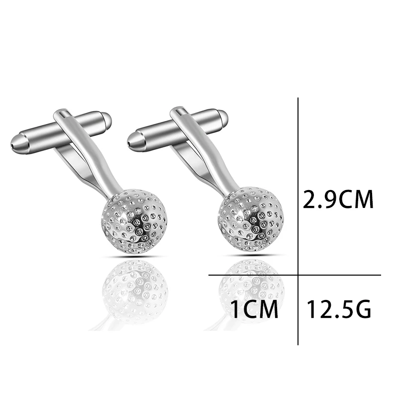 Wedding Creat Cufflinks Gor Mens Golf Ball Cufflinks Round Glass Hand made CuffLinks men High-Grade Copper Cufflinks